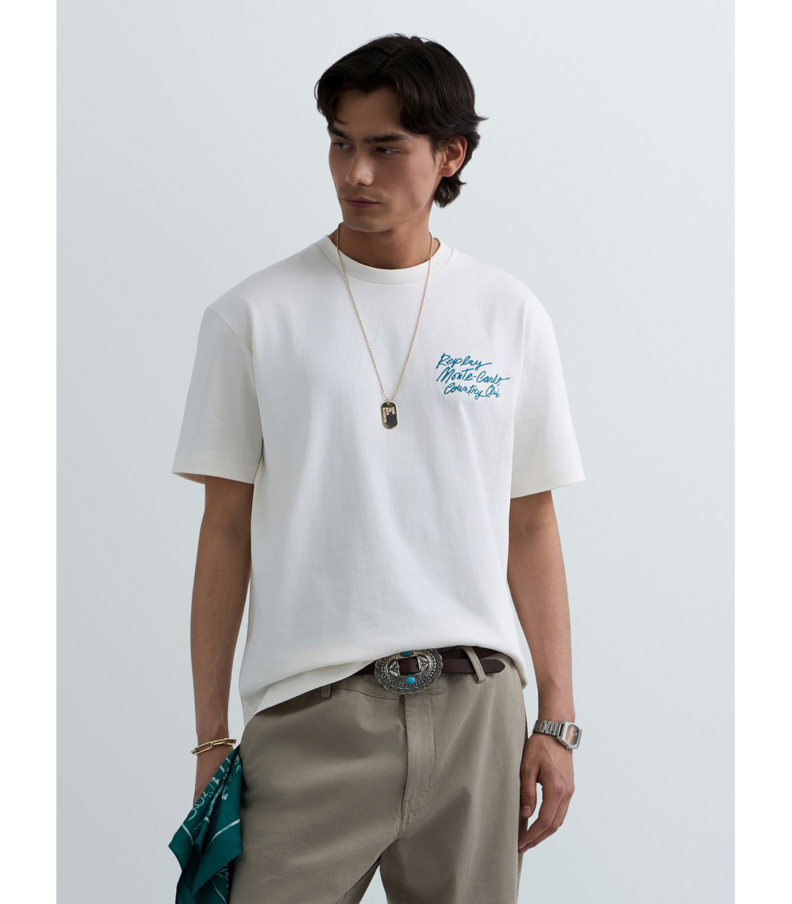 REPLAY &times; Monte Carlo Country Club オーバーサイズ Tシャツ 詳細画像 ホワイト 3